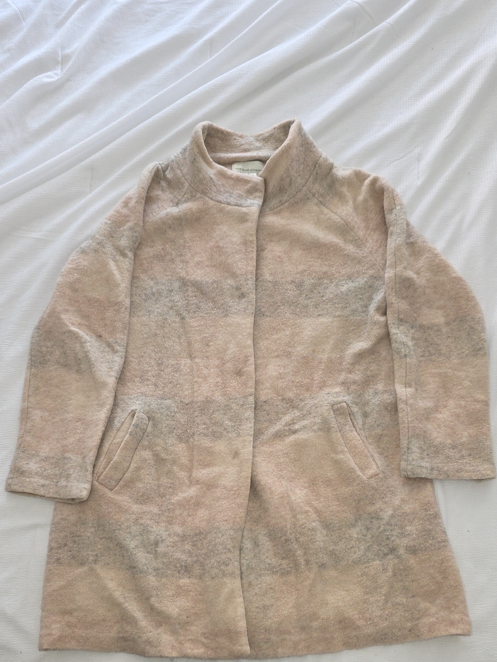 Women's Wool Beige Plush Coat